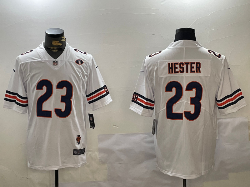 Men's Chicago Bears Devin Hester #23 White Jersey